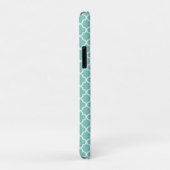 Aqua Mint Quatrefoil Patroon Case-Mate iPhone Case (Achterkant/rechts)