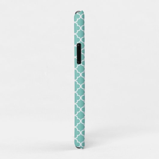 Aqua Mint Quatrefoil Patroon Case-Mate iPhone Case (Achterkant/rechts)
