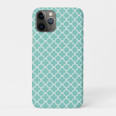 Aqua Mint Quatrefoil Patroon Case-Mate iPhone Case (Achterkant)