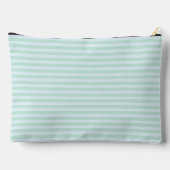 Aqua Mint Stripe Vintage Tiny Initials Monogram Etui (Achterkant)
