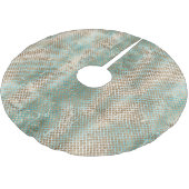 Aqua Mint White Gold Snake Animal Christmas Kerstboom Rok (Gekanteld)