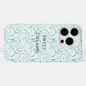 Aqua Mint White Swirls Case-Mate iPhone Case (Achterkant (horizontaal))
