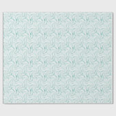 Aqua Mint White Swirls Christmas Cadeaupapier (Vlak)