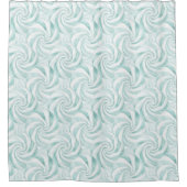 Aqua Mint White Swirls Kerstmis Douchegordijn (Voorkant)