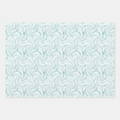 Aqua Mint White Swirls Kerstmis Inpakpapier Vel (Voorkant 3)