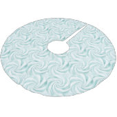 Aqua Mint White Swirls Kerstmis Kerstboom Rok (Gekanteld)