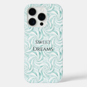 Aqua Mint Witte Krullen iPhone 16 Pro Hoesje