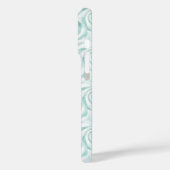 Aqua Mint Witte Krullen Case-Mate iPhone Case (Achterkant / Links)