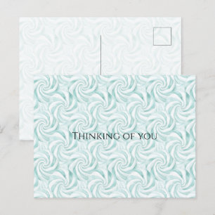 Aqua Mint Witte Krullen Denken aan jou Briefkaart