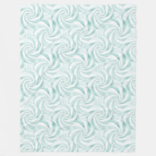Aqua Mint Witte Krullen Fleece Deken