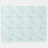 Aqua Mint Witte Krullen Fleece Deken (Voorkant (Horizontaal))
