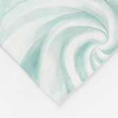 Aqua Mint Witte Krullen Fleece Deken (Hoek)
