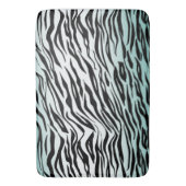 Aqua Mint Zwart Zebra Print Ombre Badmat (Voorkant Verticaal)