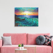 Aqua Mirage Zeegezicht Canvas Afdruk (Insitu (Woonkamer))