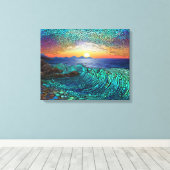 Aqua Mirage Zeegezicht Canvas Afdruk (Insitu (Houten vloer))