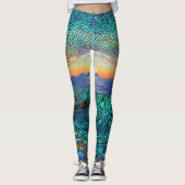 Aqua Mirage Zeegezicht Leggings (Voorkant)