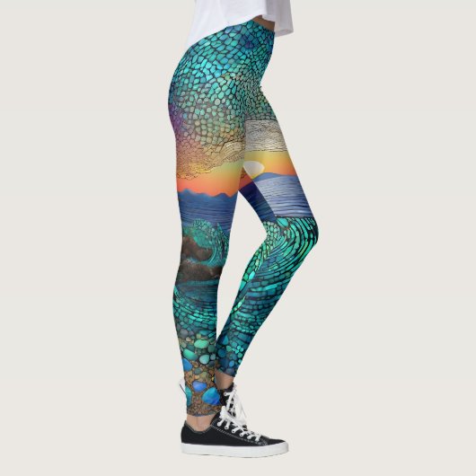 Aqua Mirage Zeegezicht Leggings (Rechts)