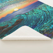 Aqua Mirage Zeegezicht Sherpa Deken (3/4)