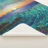 Aqua Mirage Zeegezicht Sherpa Deken (3/4)