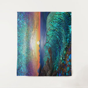 Aqua Mirage Zeegezicht Wandkleed