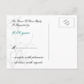 aqua mod Wedding rsvp kaart (Achterkant)
