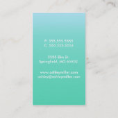 Aqua Mode Designer Dress Form Visitekaartje (Achterkant)