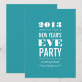 Aqua Modern 2013 Uitnodiging van nieuwjaarspartij (Voorkant / Achterkant)