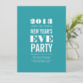 Aqua Modern 2013 Uitnodiging van nieuwjaarspartij (Staand voorkant)