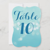 Aqua Modern 5 x 7 tabelnummers Kaart (Voorkant)