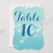 Aqua Modern 5 x 7 tabelnummers Kaart (Achterkant)