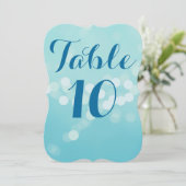 Aqua Modern 5 x 7 tabelnummers Kaart (Staand voorkant)