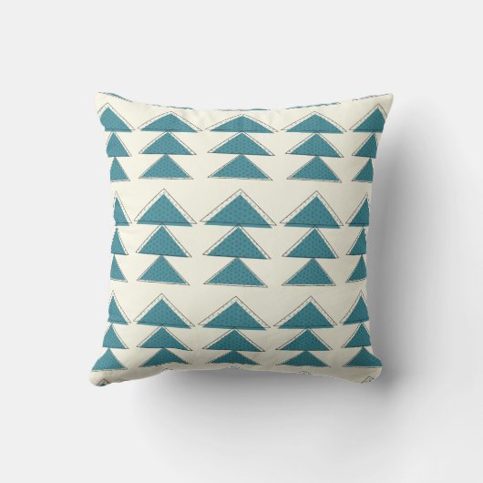 Aqua Modern Arrow Pattern Design Pillow Kussen (Achterkant)