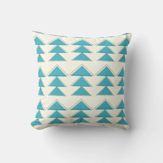 Aqua Modern Arrow Pattern Design Pillow Kussen (Voorkant)