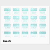 Aqua Modern Deco Save the Date Stickers (Vel)