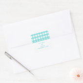 Aqua Modern Deco Wedding Stickers (Envelop)