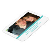 Aqua Modern Foto opslaan Magnet Datum Magneet (Linkerzijde)