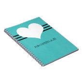 Aqua Modern Heart Notitieboek (Rechterzijde)