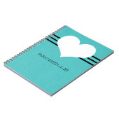 Aqua Modern Heart Notitieboek (Linkerzijde)