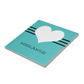 Aqua Modern Heart Tegel Tegeltje (Zijkant)