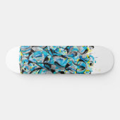 Aqua modern skateboard deck (Horizontaal)
