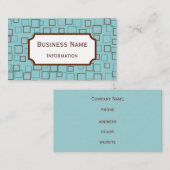 Aqua Modern Squares Visitekaartje (Voorkant / Achterkant)