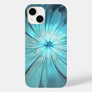 Aqua Moderne Bloem Hoesje voor Telefoon