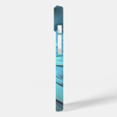 Aqua Moderne Bloem Hoesje voor Telefoon (Achterkant / Links)