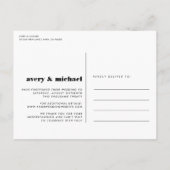 Aqua | Moderne uitnodiging voor uitstel van de bru (Achterkant)