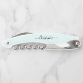 Aqua Monogram Beer Wine Kurkentrekker Bottle Opene (Achterkant)