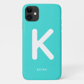 Aqua Monogram Hoesje (Achterkant)
