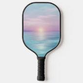 Aqua Monogram Initiaal en naam op maat Pickleball Paddle (Achterkant)