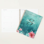 Aqua Monogram Monogrammed Naam 2025 Weekly Planner (Display)