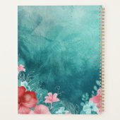 Aqua Monogram Monogrammed Naam 2025 Weekly Planner (Achterkant)