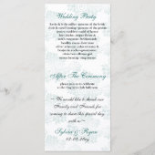 aqua monogram Trouwprogramma Programmakaart (Achterkant)